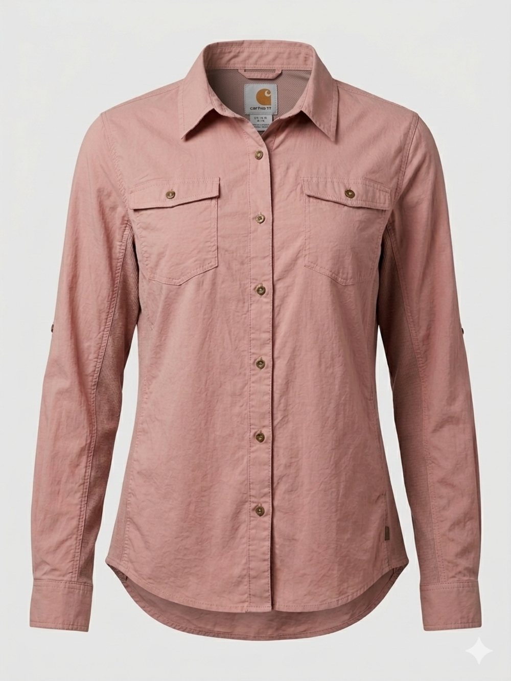 Carhartt Force Women's XXL 20 Rose Pink Lightweight Utility Work Shirt LS